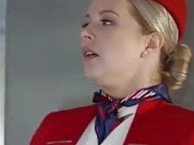 Passenger anally fucks the Stewardess